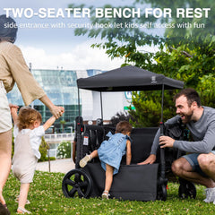 Ever Advanced side-entry seat angle showing easy access for two kids
