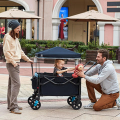 Ever Advanced Ultra-Compact Wagon four 8-inch wheels provide all-terrain mobility.