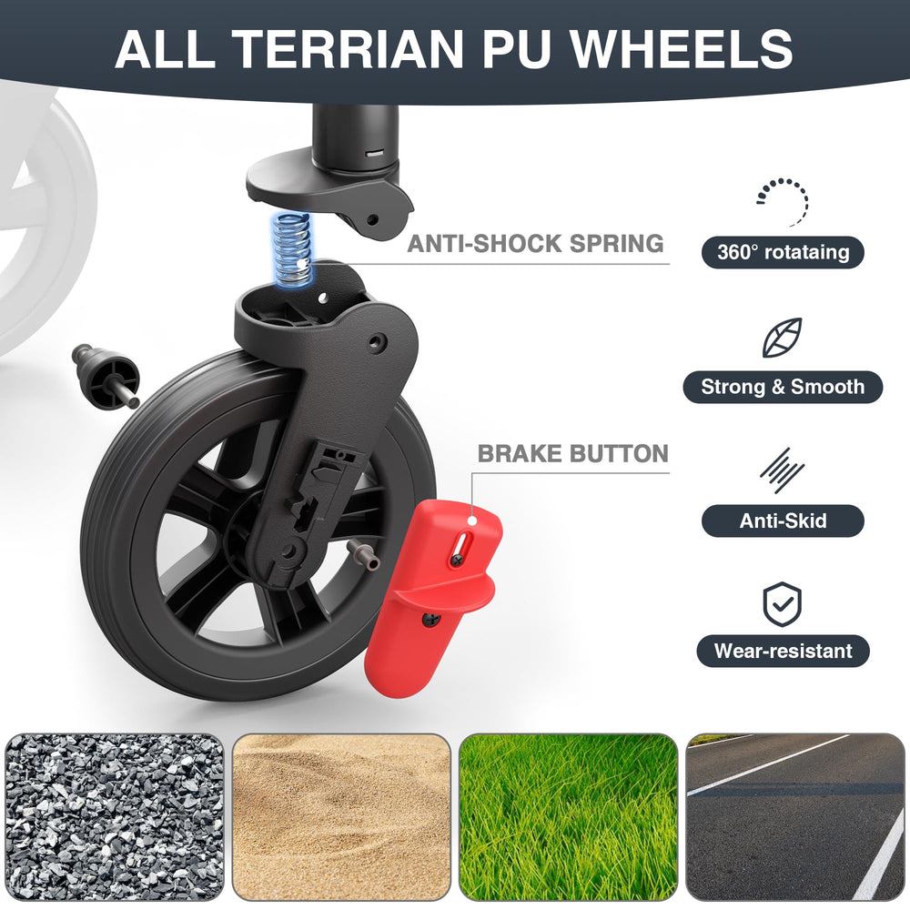 EVER ADVANCED wagon 360-degree front wheels for smooth steering