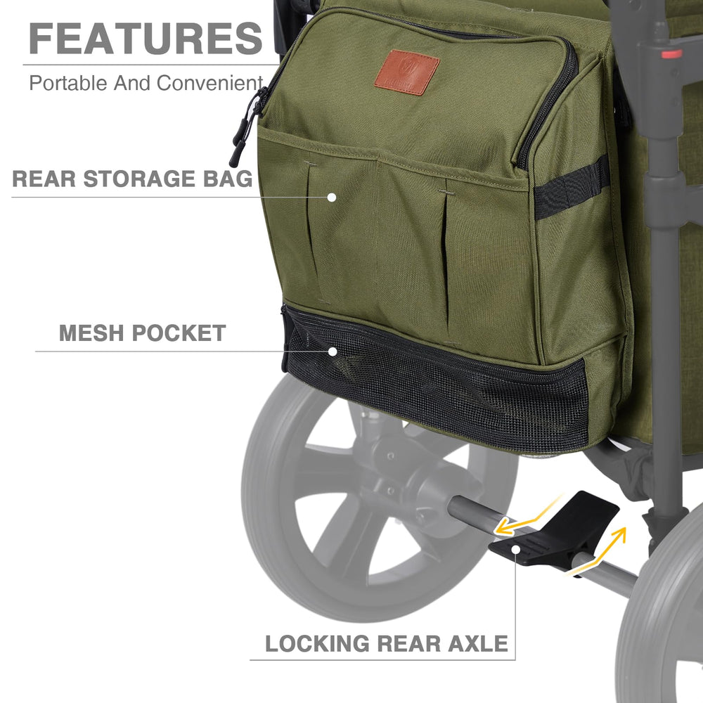 Ever Advanced wagon-360-front-wheels delivers smooth, agile steering on sidewalks.