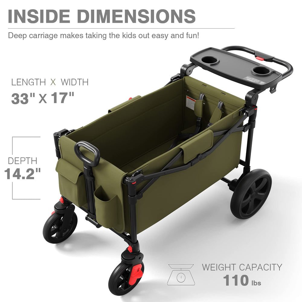 Ever Advanced wagon-foot-brake-system helps control speed on slopes.