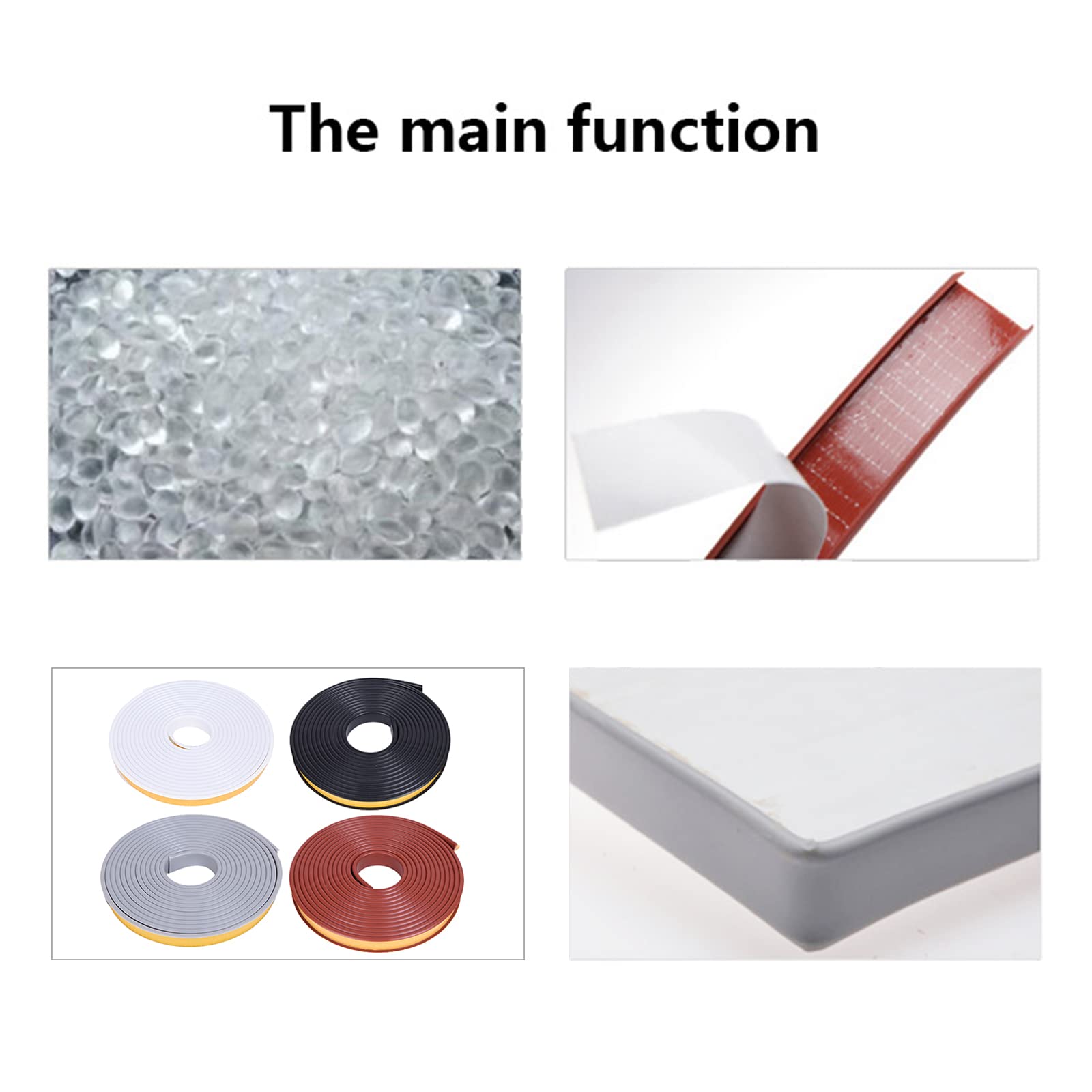 EVERDIJ Black 40mm edge protector close-up with self-adhesive backing