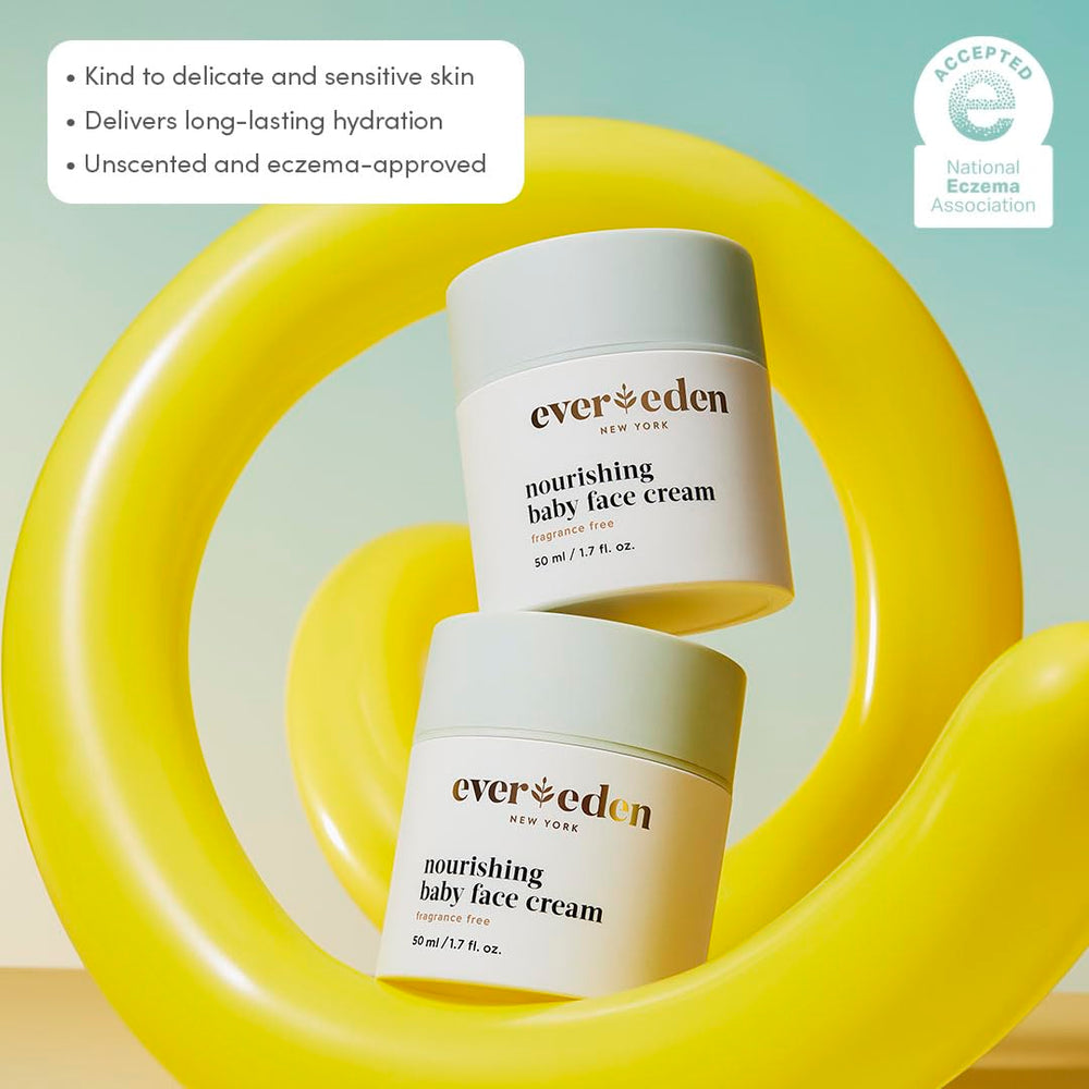 Evereden Fragrance-free formulation communicates allergy-friendly, gentle daily care.