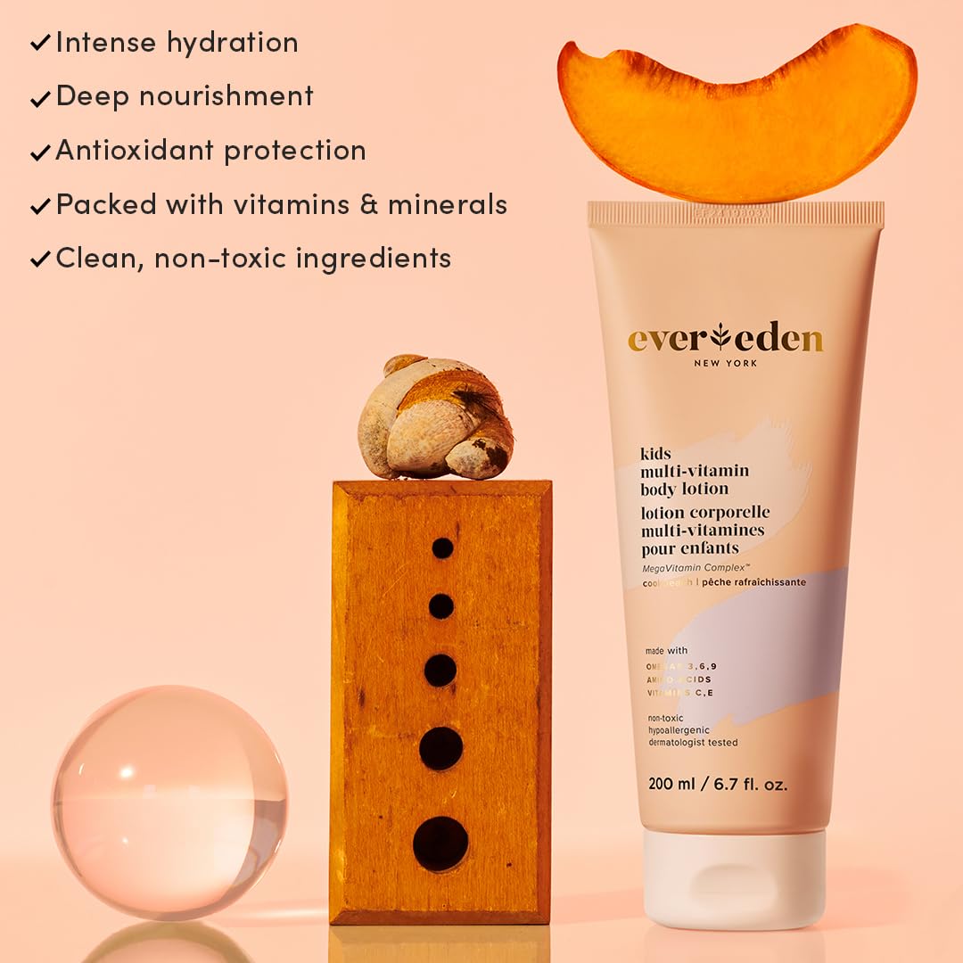 Evereden Kids lotion application pump demonstrates easy, mess-free moisturizing for active kids.