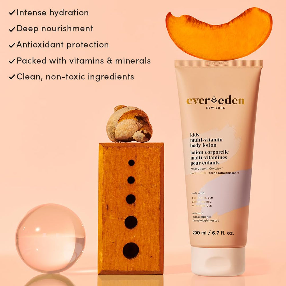 Evereden Kids lotion application pump demonstrates easy, mess-free moisturizing for active kids.
