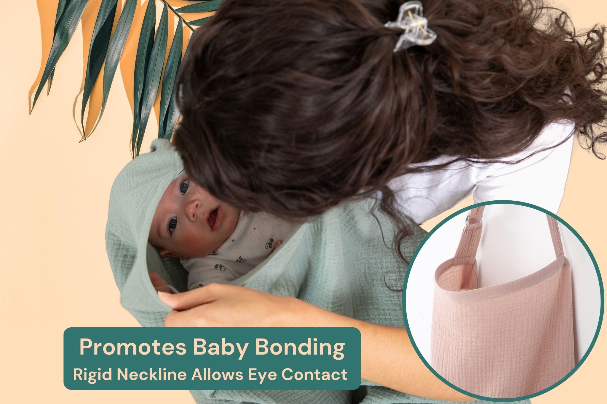 Evergrwn nursing cover muslin fabric for breathable breastfeeding comfort.