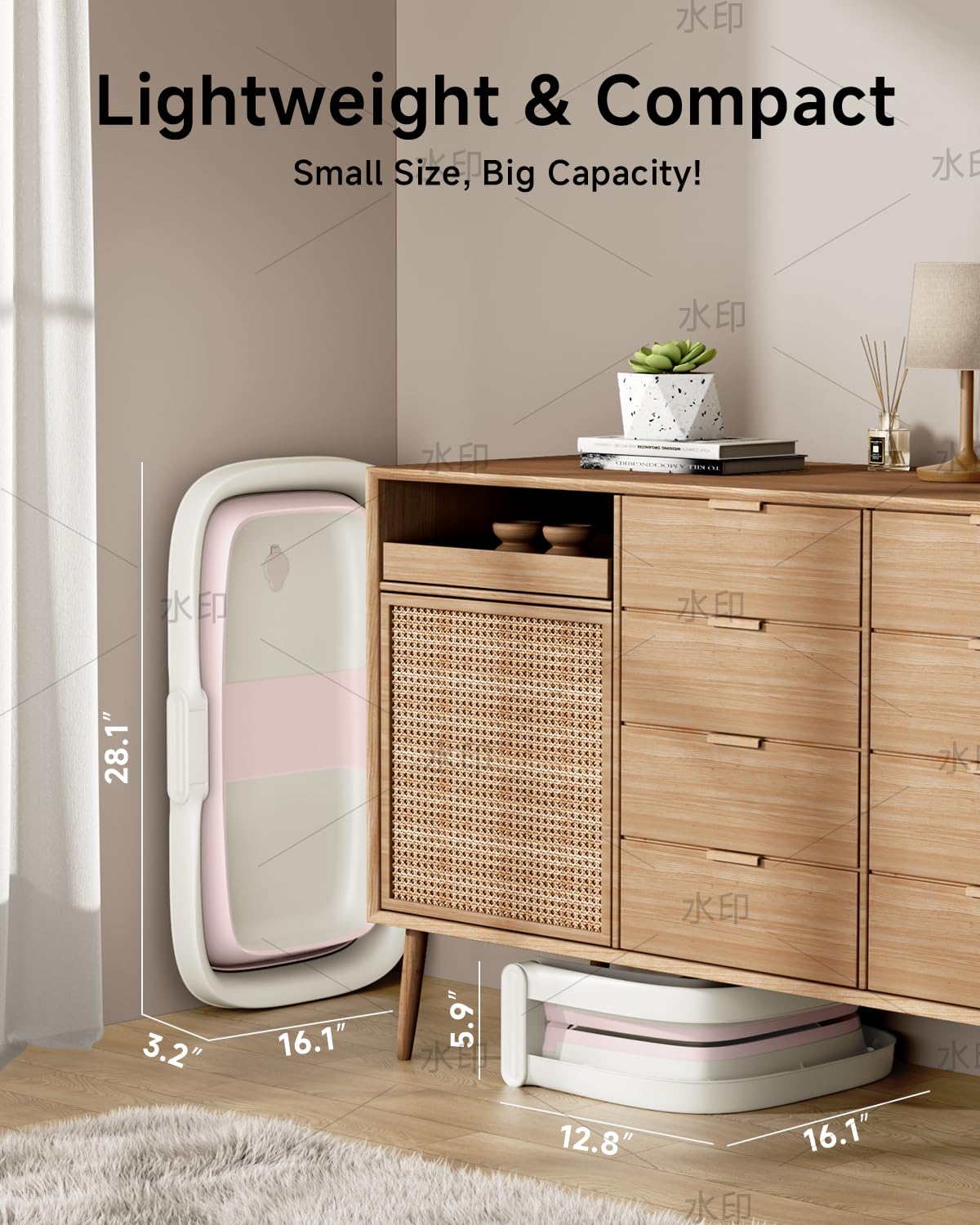 EverKiddo 4-point base provides stable footing to prevent tipping during baths.