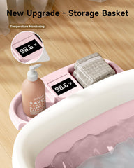 EverKiddo bath tub thermometer display helps monitor water temperature for a calm bath.