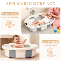 EverKiddo baby bathtub non-slip base promotes stable bathing.