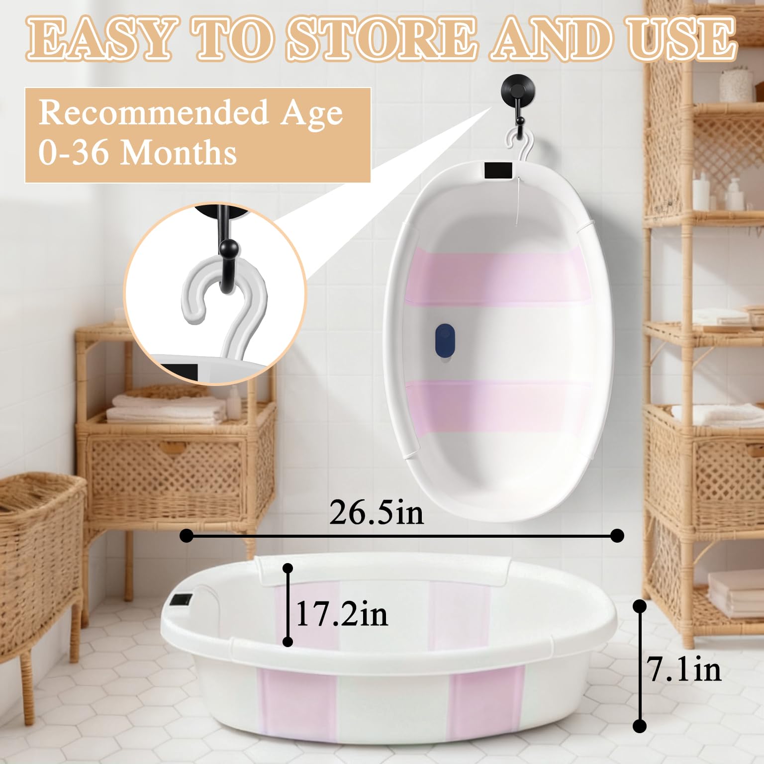 EverKiddo bathtub portable design for home, travel or camping