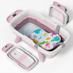 EverKiddo collapsible baby bathtub with compact storage for on-the-go families.