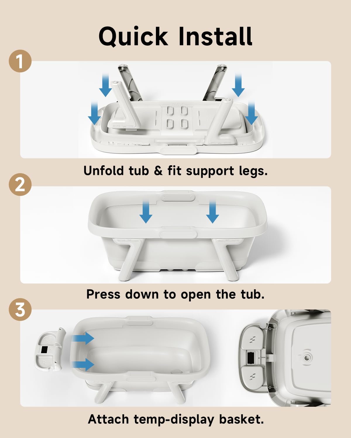 EverKiddo Collapsible Baby Bathtub gift packaging suitable for new parent gifts