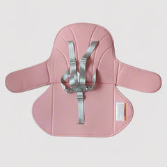 EverKiddo high chair pad in pink showing secure, slip-free mealtime comfort for babies.