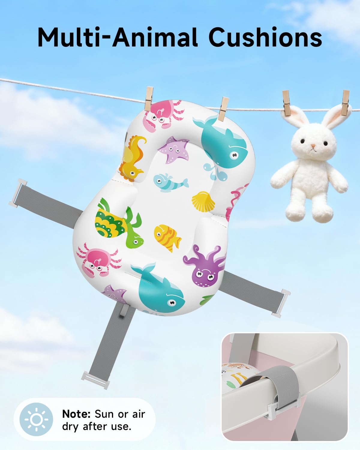 EverKiddo portable pink baby bath tub ideal for home or travel.