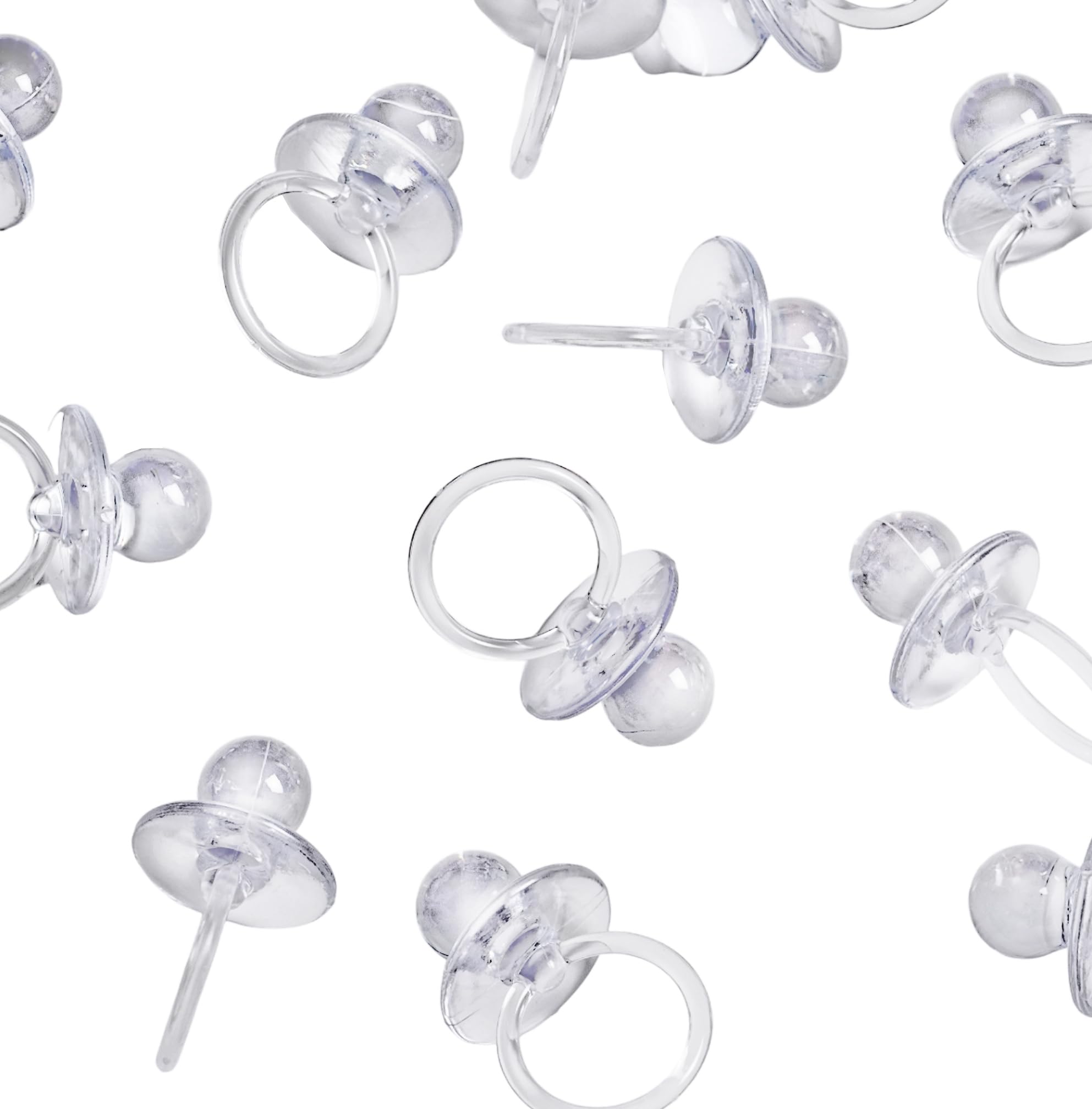 Evershine baby pacifier clear baby shower decor table scatter option