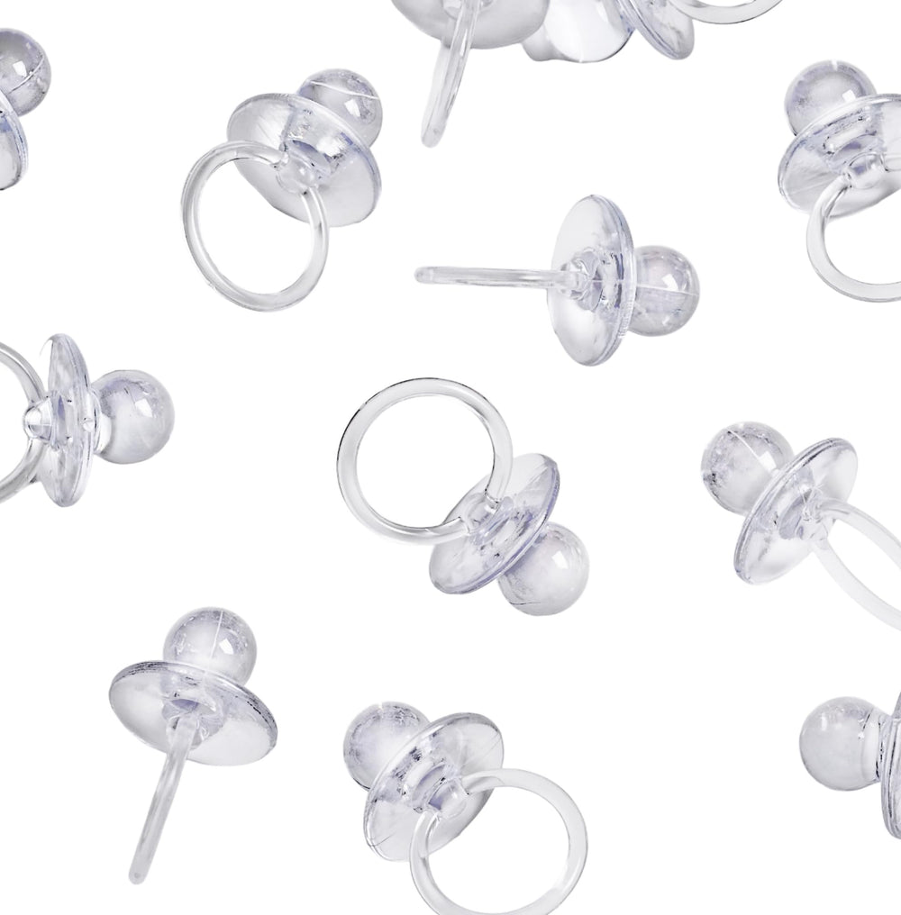 Evershine baby pacifier clear baby shower decor table scatter option
