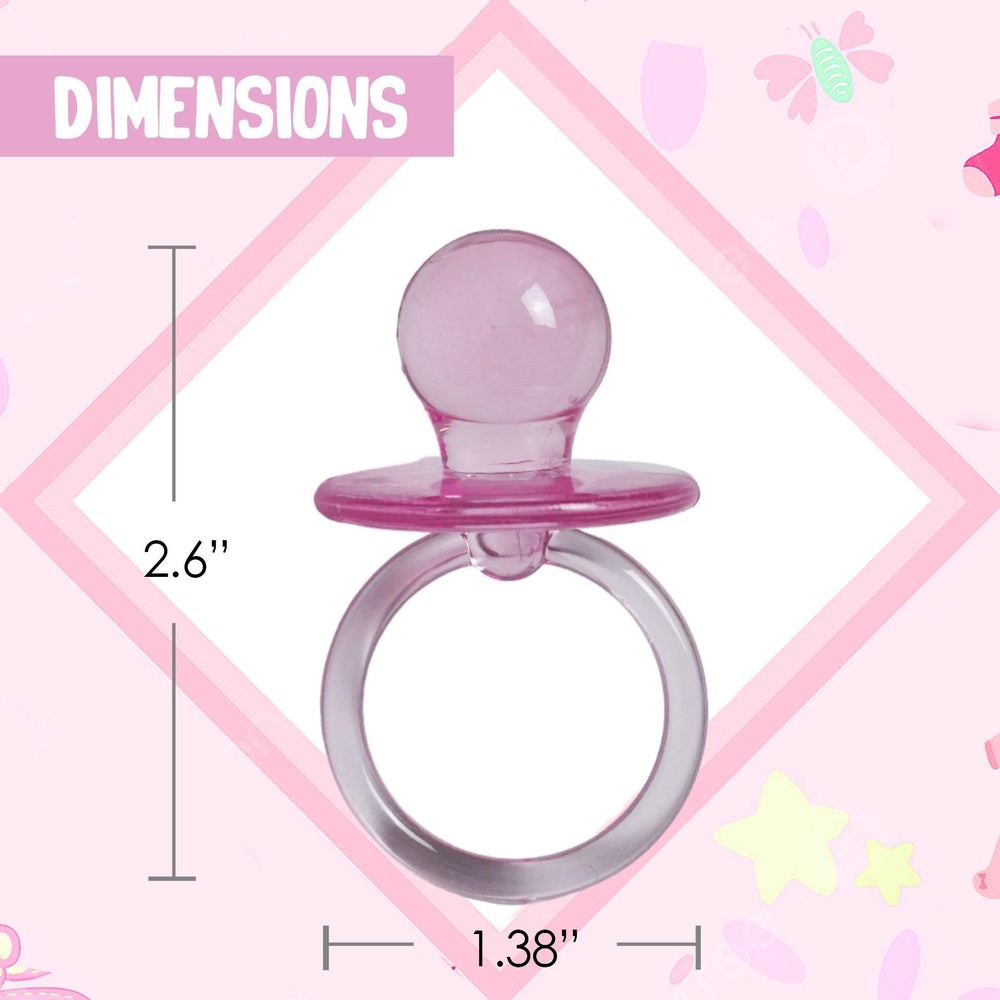 Evershine pink 2.5-inch pacifier pack shot ideal for party favor displays