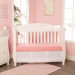 Everyday Kids crib fitted 28x52 image highlights secure mattress wrap