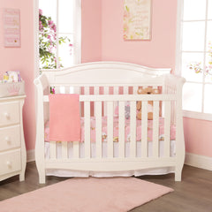 Everyday Kids solid pink crib sheet, 100% cotton, easy daily naps