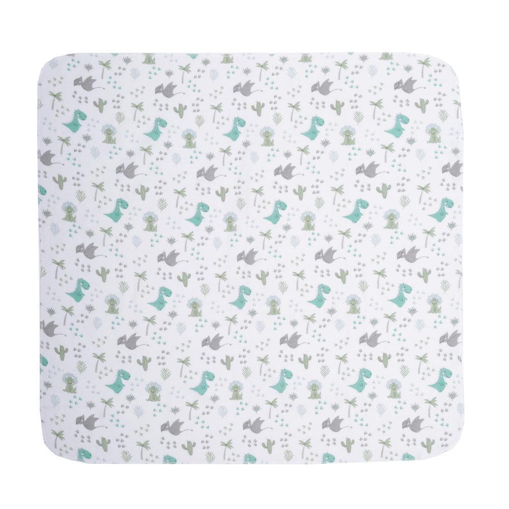 EVERYDAY KIDS solid green blanket offers gentle warmth for stroller outings.