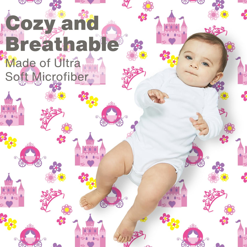 EVERYDAY KIDS Storyland 8-deep-pockets crib sheet stays snug on standard mattress