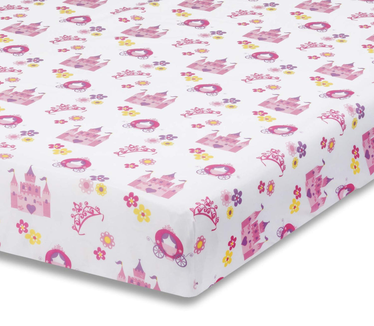 EVERYDAY KIDS Storyland princess pattern crib sheet supports soft sleep