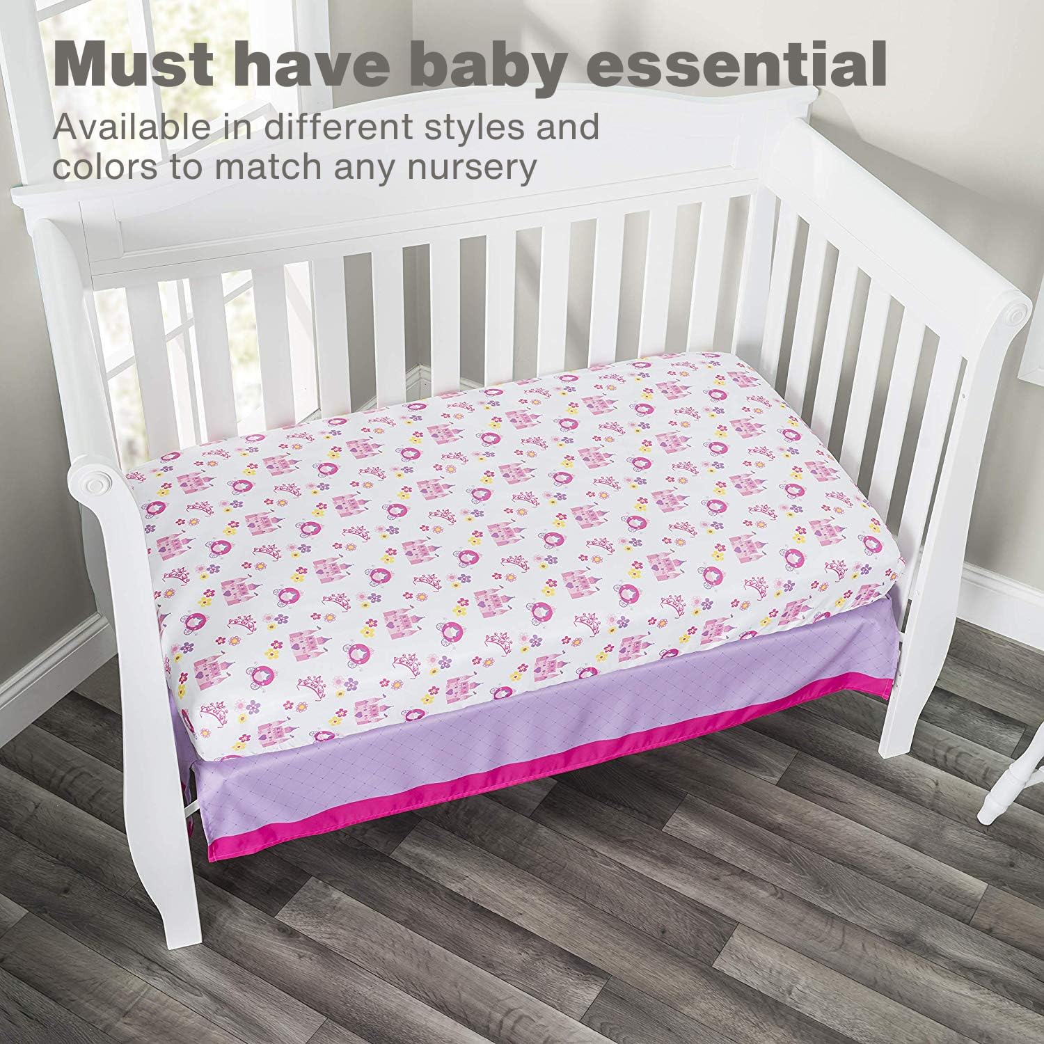 EVERYDAY KIDS Storyland soft microfiber crib sheet feels cozy