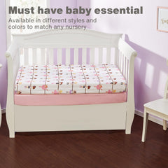 Everyday Kids Ballerina Pink crib sheet pack back for secure fitted performance