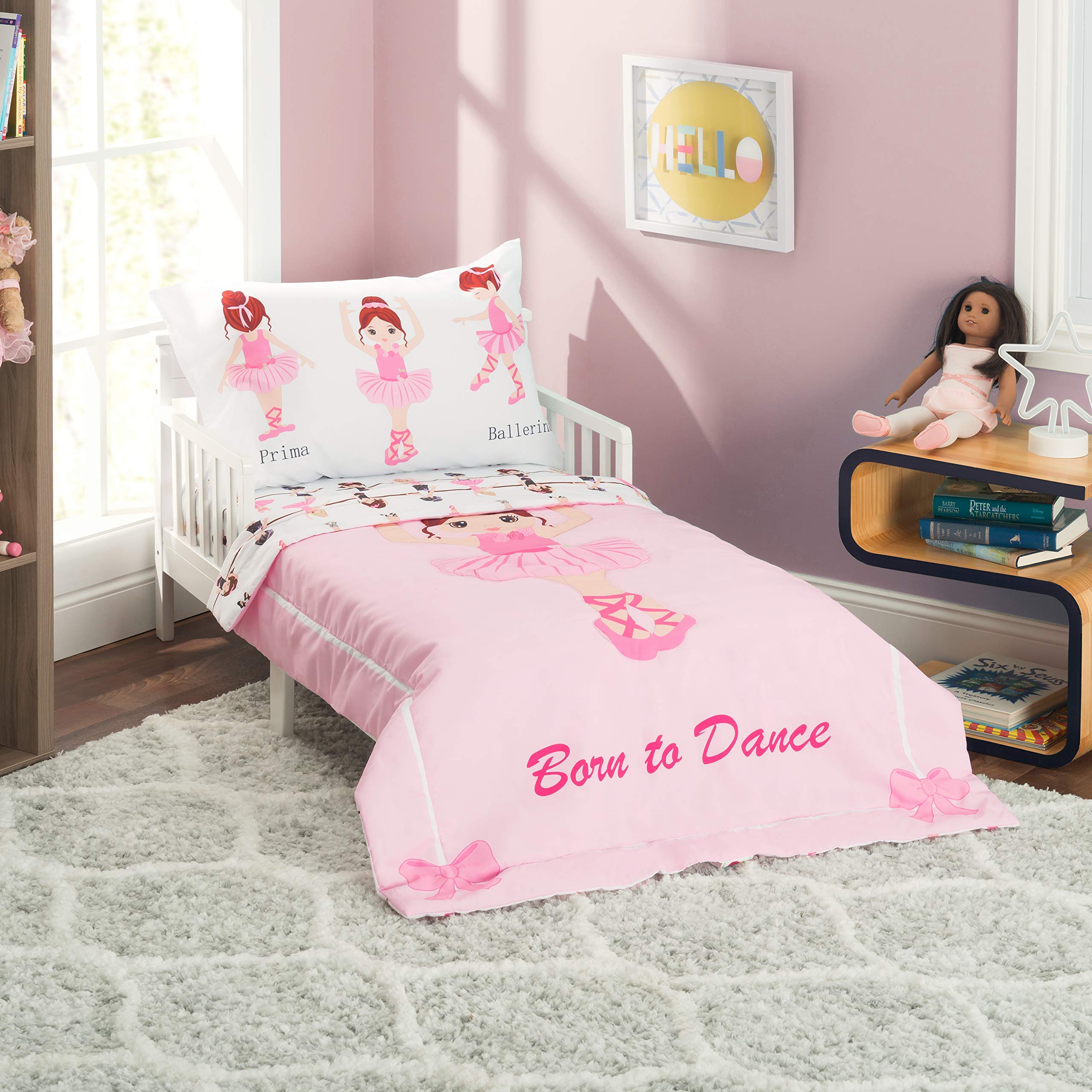 EVERYDAY KIDS Born to Dance Ballerina comforter enhances cozy toddler bedtimes.