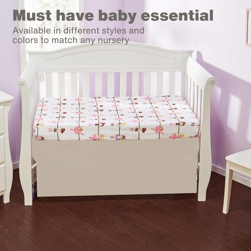 Everyday Kids Born to Dance crib sheet care guide enables easy washing.