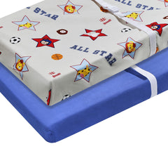EVERYDAY KIDS changing pad cover jungle animal print elephants adds playful charm during changes.