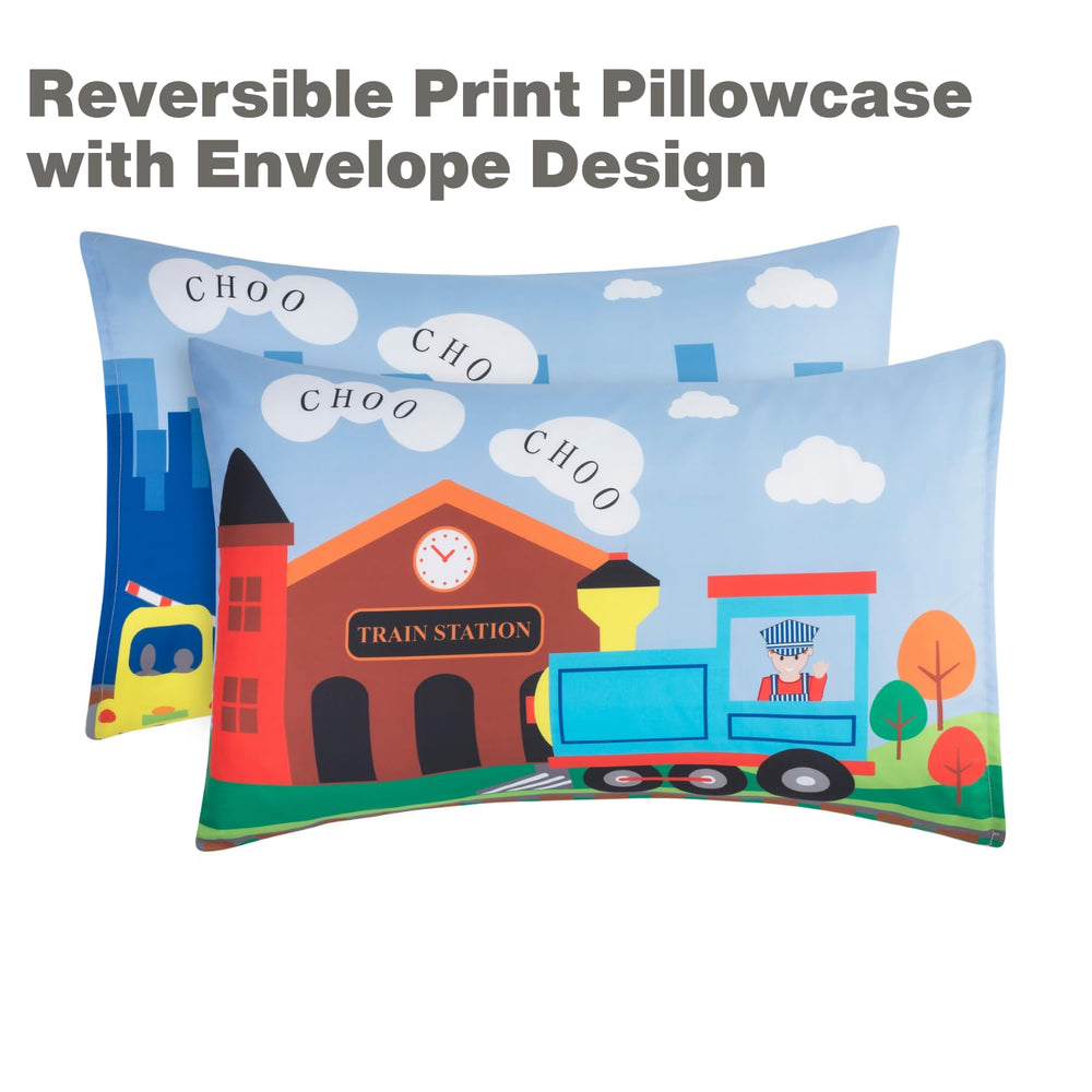 EVERYDAY KIDS Choo Choo Train care instructions icon indicates easy upkeep