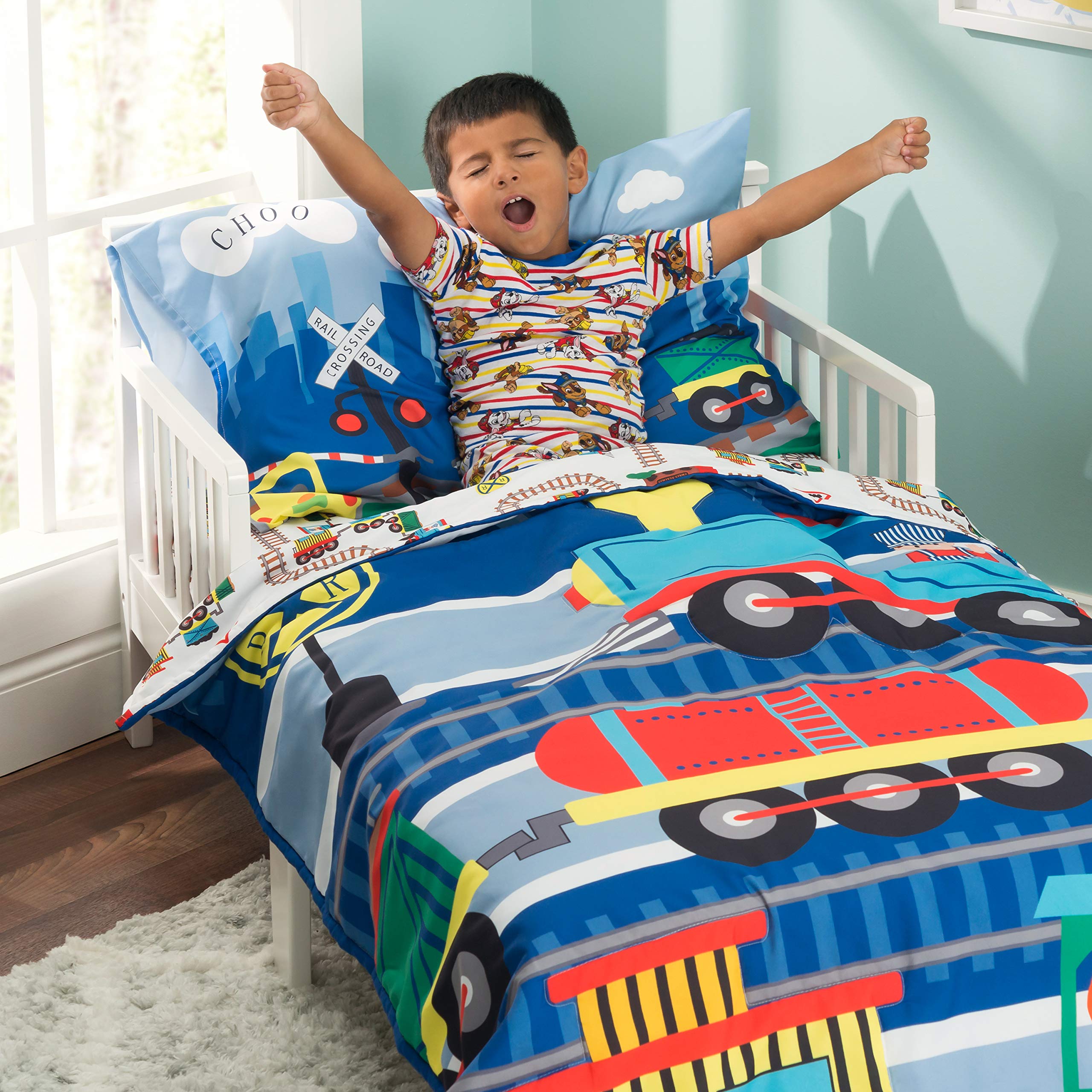 EVERYDAY KIDS Choo Choo Train stitch detail highlights durable everyday wear