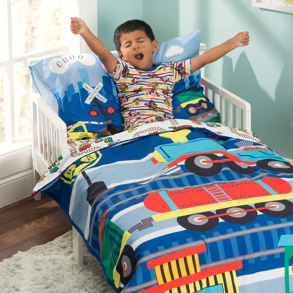 EVERYDAY KIDS Choo Choo Train stitch detail highlights durable everyday wear
