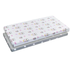 Everyday Kids cradle sheets 2 pack front view highlights soft cotton for newborn sleep