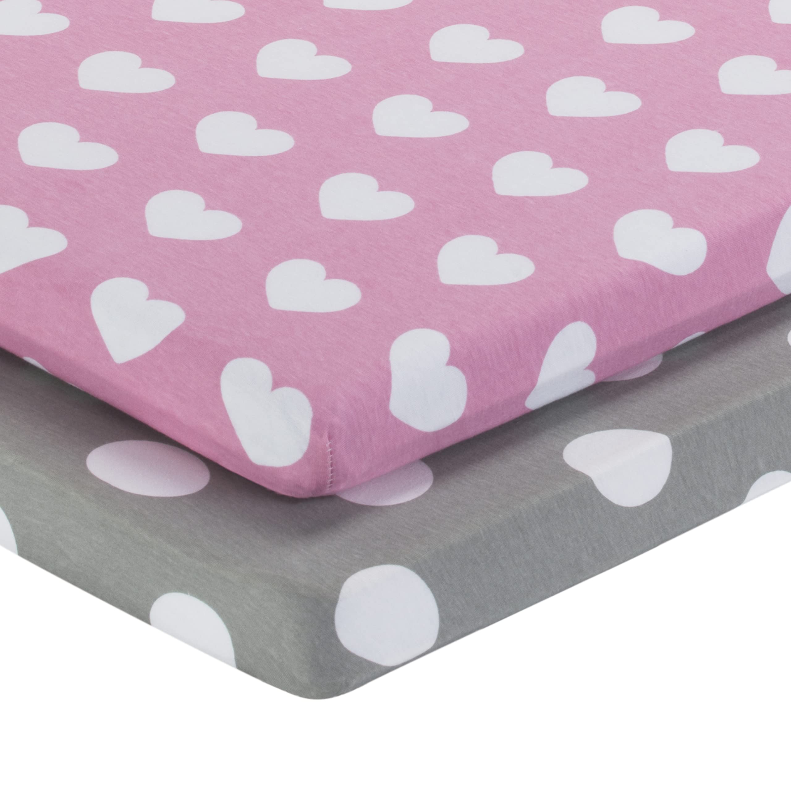 EVERYDAY KIDS cradle sheets gray polka dots design add playful decor and snug fit