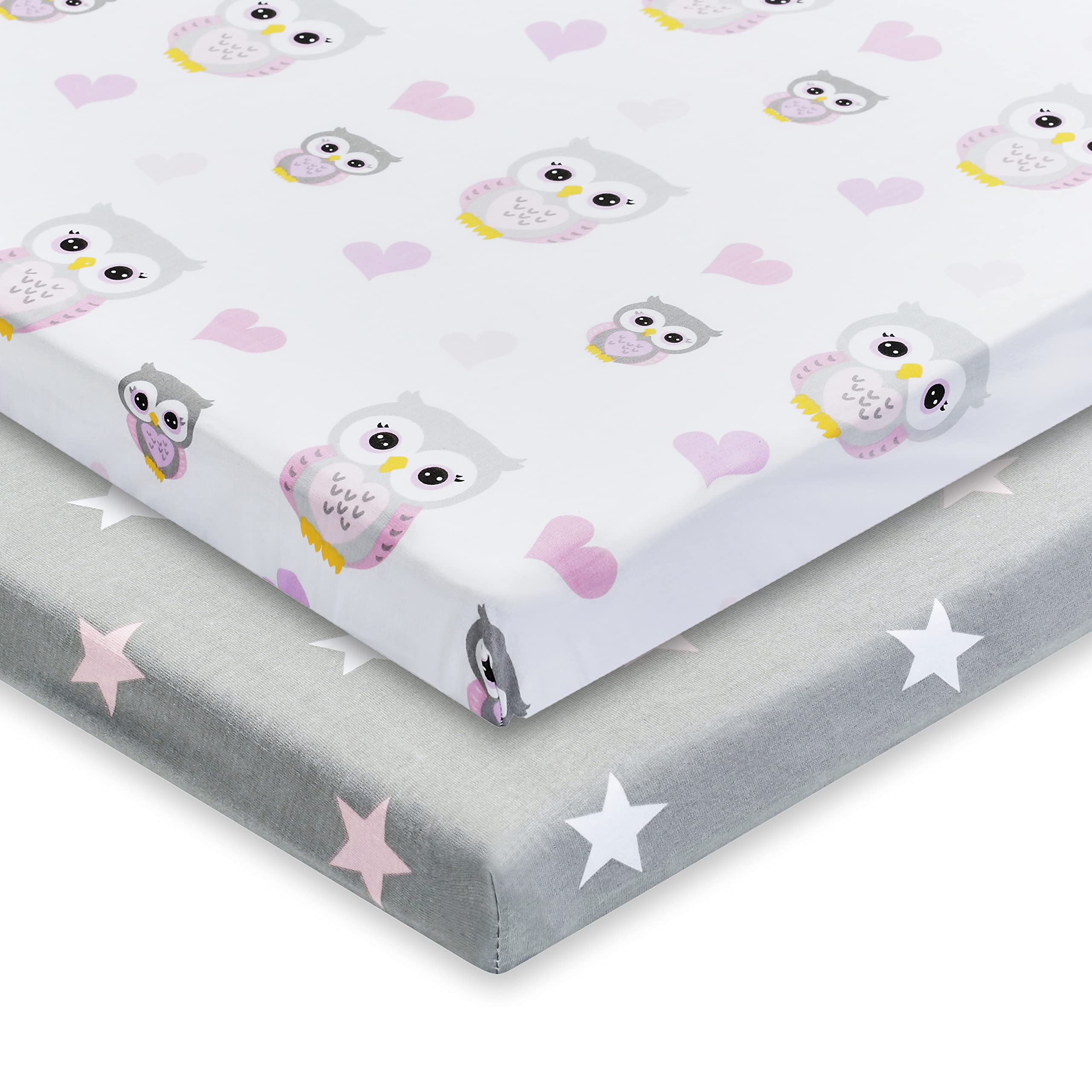 Everyday Kids cradle sheets jersey knit close up emphasizes breathable fabric and durability