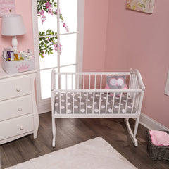 EVERYDAY KIDS pink hearts sheet set inspires calm, cozy nursery moments