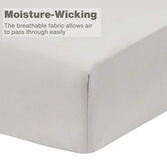 Everyday Kids crib sheet elastic trim ensures a secure fit on standard cribs.