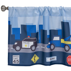 EVERYDAY KIDS first responder valance with ambulance print brightens space for rescue-themed adventures.