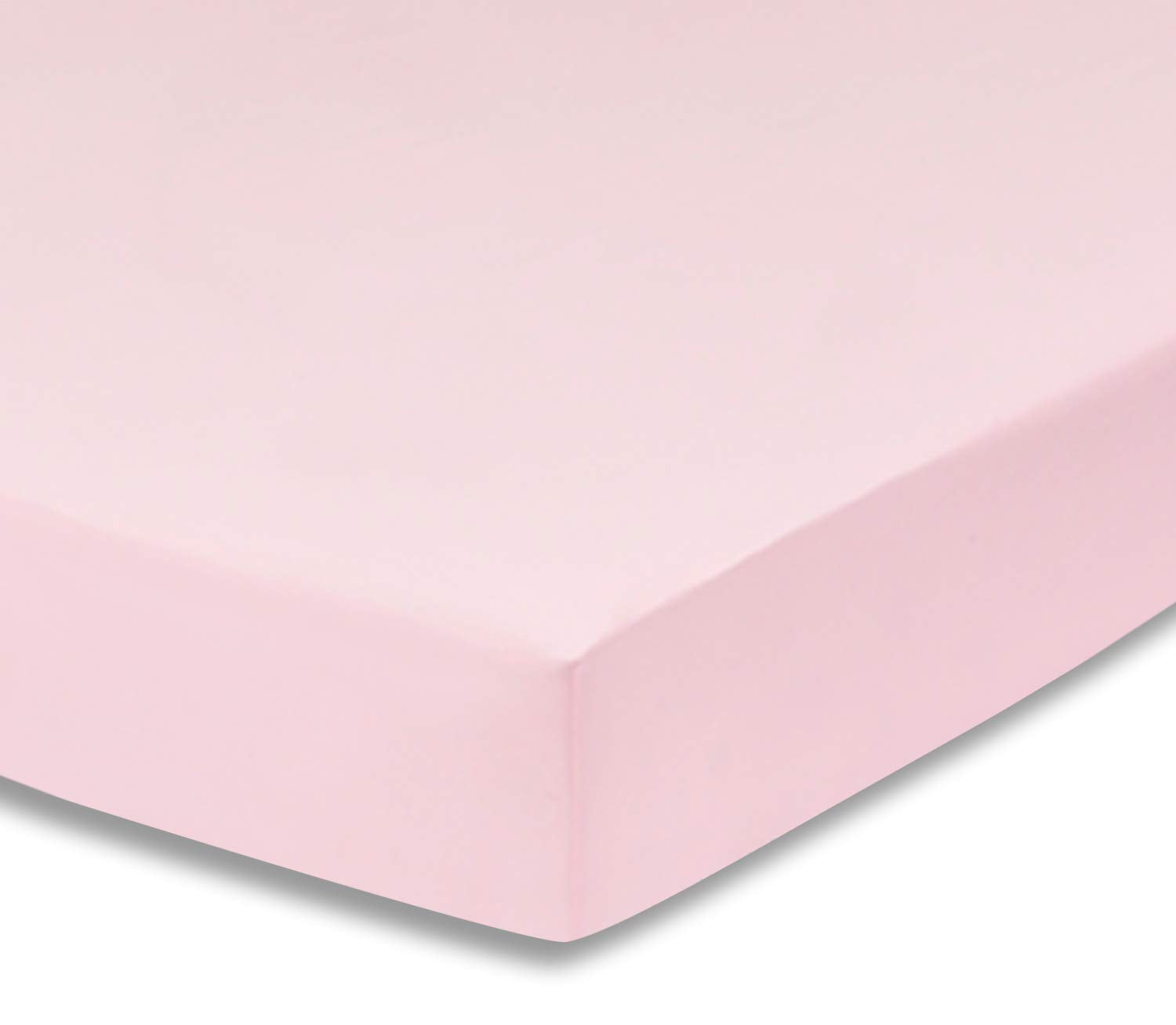 EVERYDAY KIDS fitted crib sheet pink closeup shows soft fabric for cozy naps.