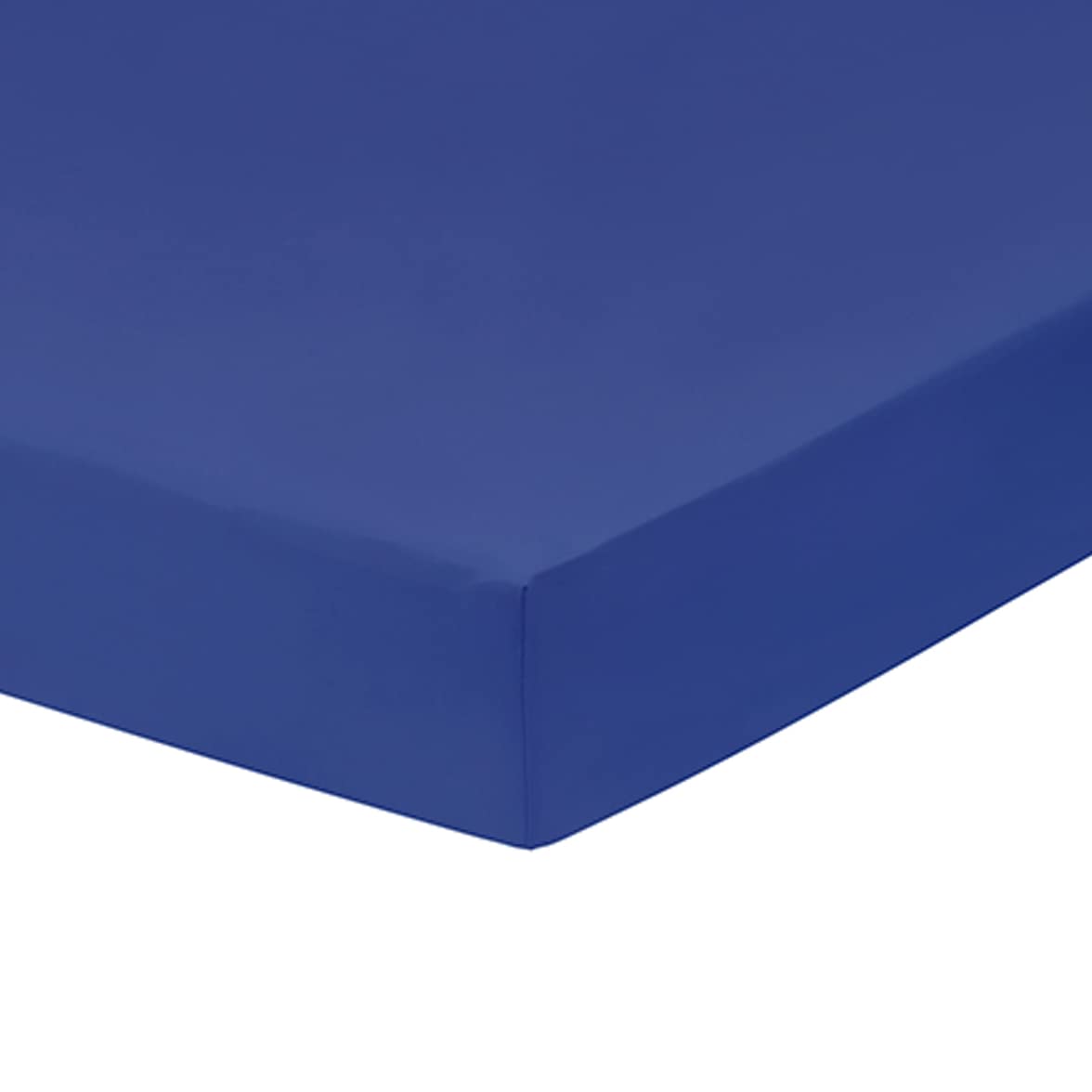 Everyday Kids fitted crib sheet royal blue showing soft microfiber texture for cozy sleep