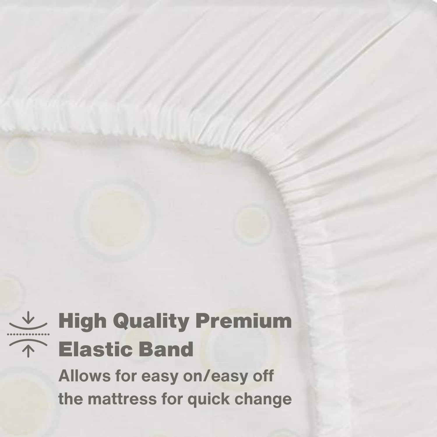Everyday Kids fitted crib sheet soft breathable fabric offers cozy nights and quick dry care
