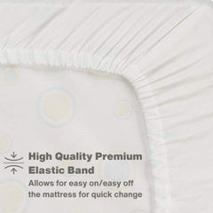 Everyday Kids fitted crib sheet soft breathable fabric offers cozy nights and quick dry care