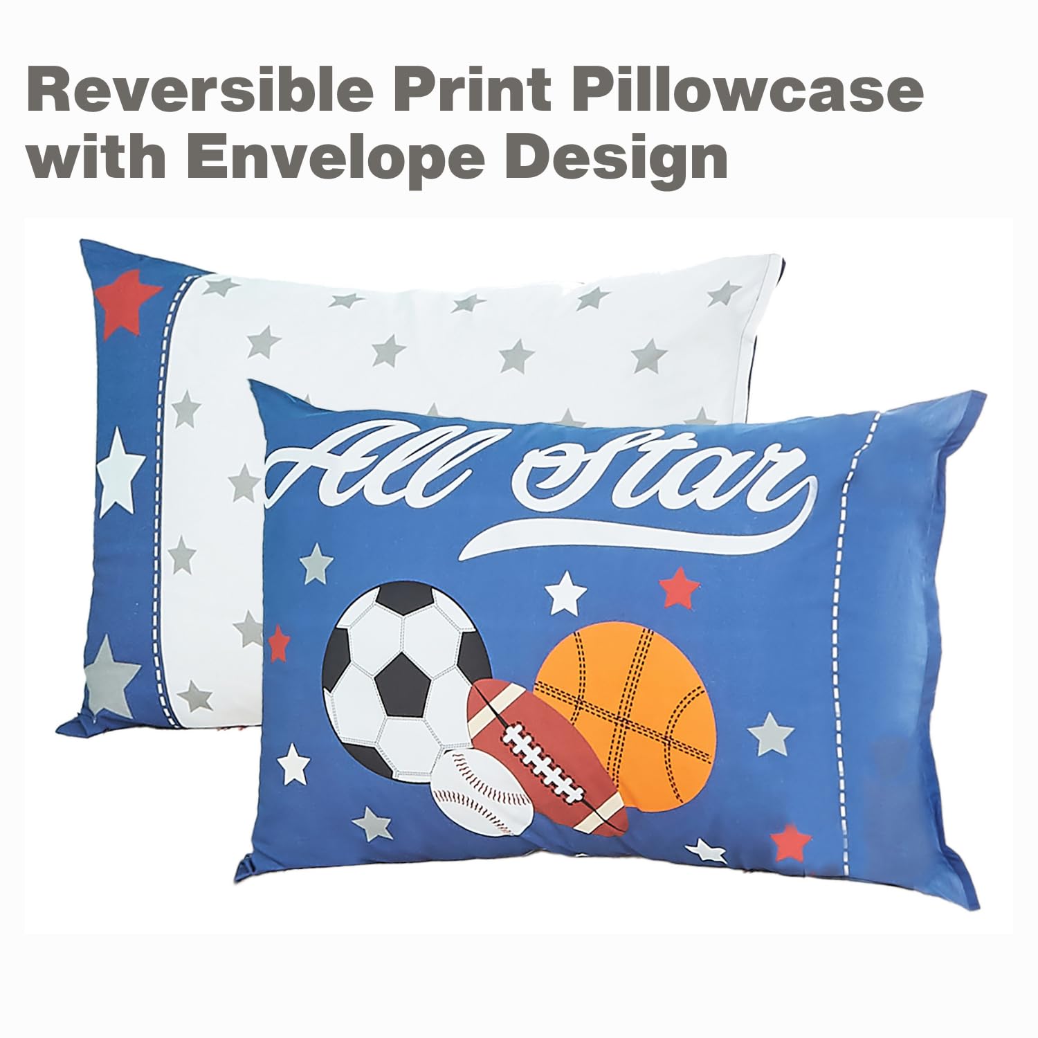 EVERYDAY KIDS Jungle Sports bedding set displayed in a playful toddler room.