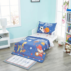 EVERYDAY KIDS Jungle Sports comforter offers cozy warmth for calm bedtimes.