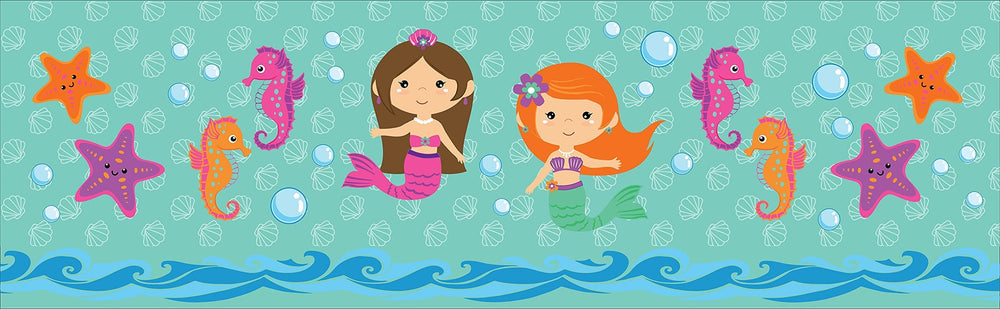EVERYDAY KIDS Mermaid valance room decor creates a cozy, ocean-inspired atmosphere for kids.