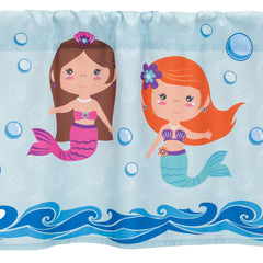 EVERYDAY KIDS Mermaid valance stitching detail demonstrates quality and durability in daily use.