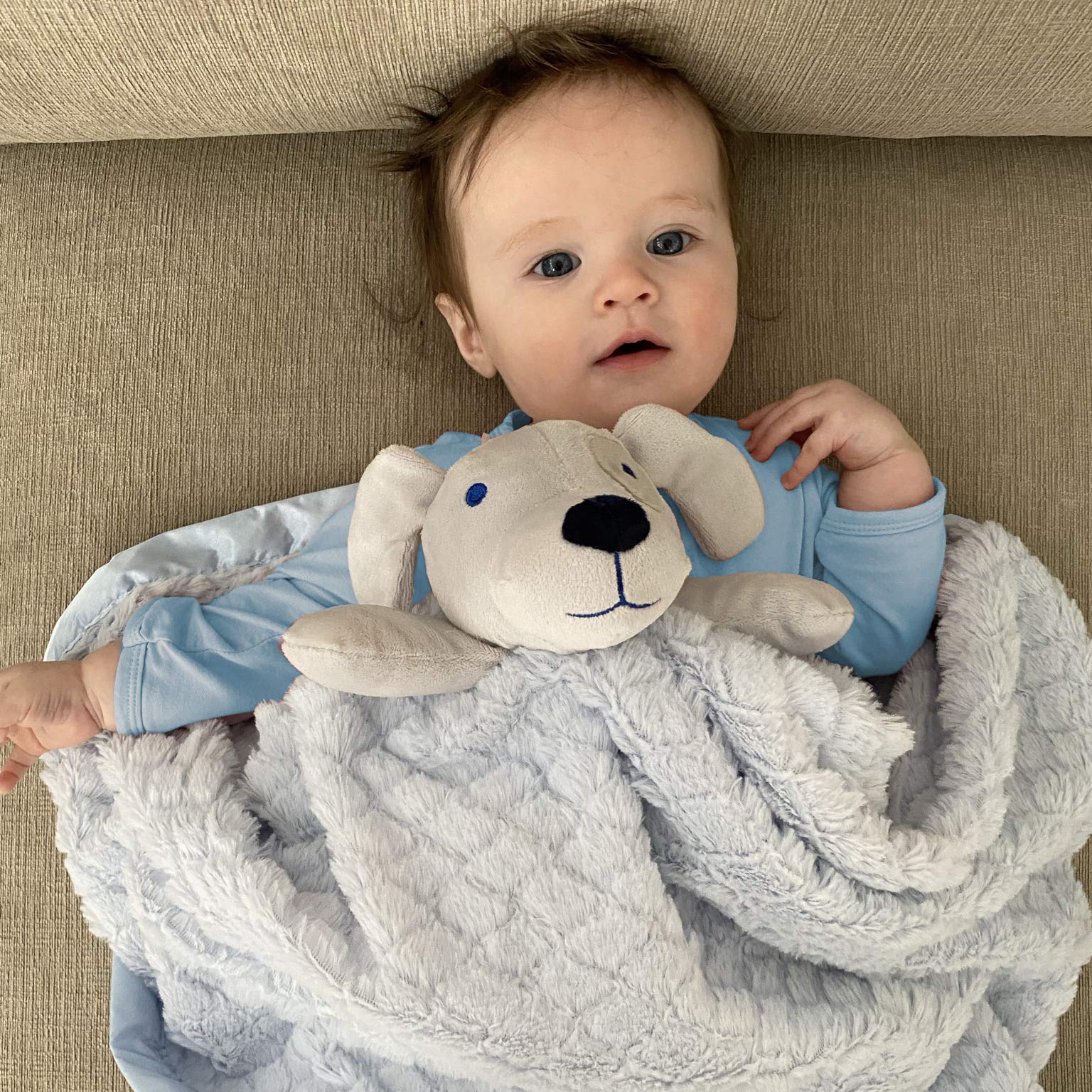 EVERYDAY KIDS newborn gift set featuring plush dog lovey