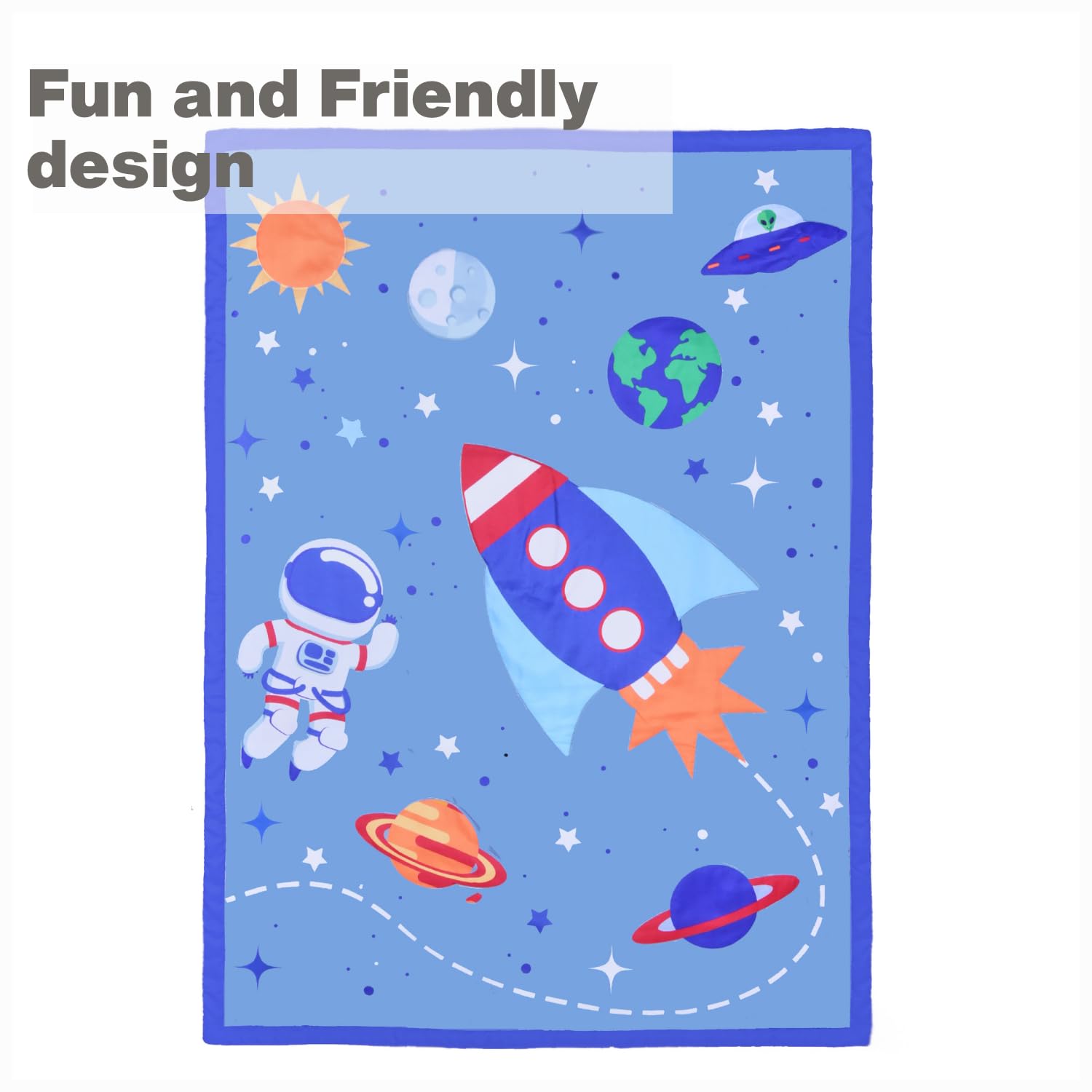 EVERYDAY KIDS outer-space adventures bedroom-scene shows a calm, imaginative sleep space.